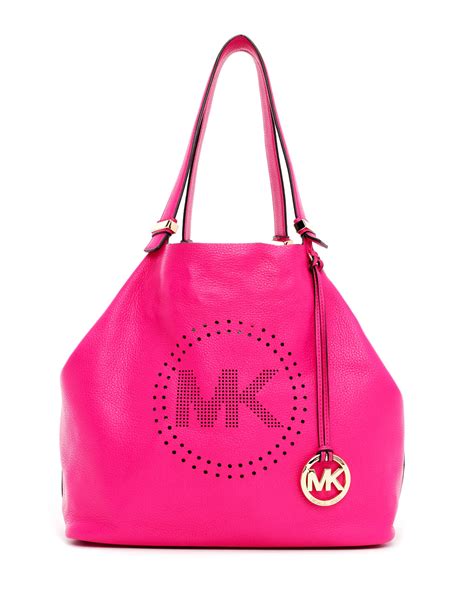 michael kors perforated handbags pink|michael kors pink hand bag.